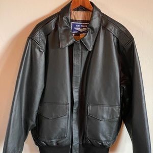 New w/o tags Air Force Airborne Leathers XLT Leather Jacket Black